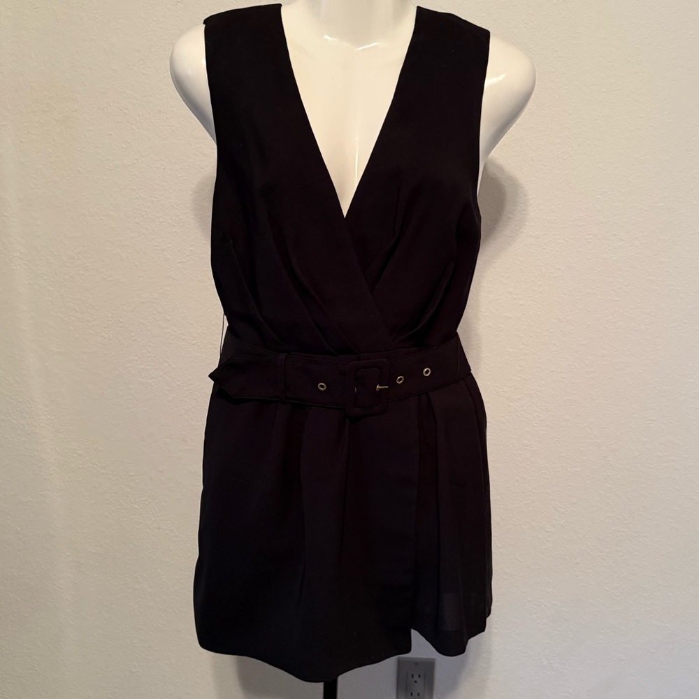 Do+Be Black Sleeveless Skort Romper size small